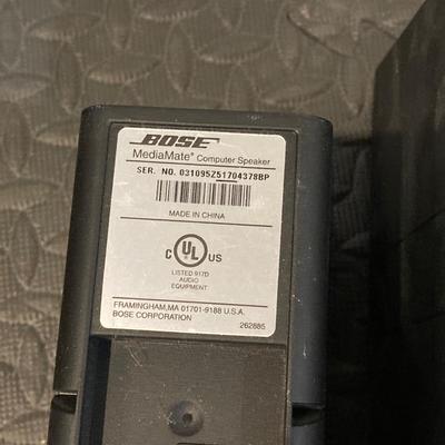 LOT 52: Bose Media Mate Computer Speakers with Philips Model No DS9/37 Docking Speaker
