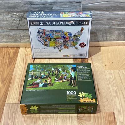 LOT 59: Collection of New in Package Board Games, Lego Building Set and Puzzles (Hunt Killer, Clue, Technic, The Office)