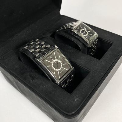 LOT 63: Emporio Armani His and Hers Matching Watches (AR-9006M and AR-9006L) in Original Box