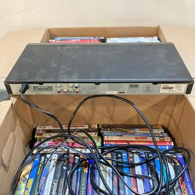LOT 69: Toshiba DVD Player Model No. SD4300KU with Large Collection of DVDs