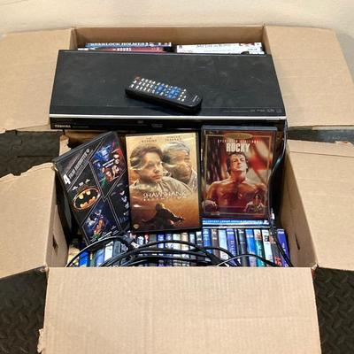 LOT 69: Toshiba DVD Player Model No. SD4300KU with Large Collection of DVDs