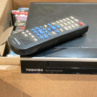 LOT 69: Toshiba DVD Player Model No. SD4300KU with Large Collection of DVDs