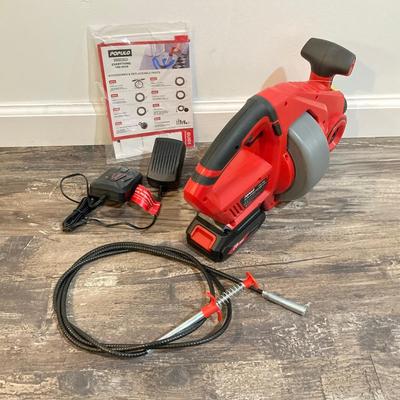 LOT 74: Populo Cordless Lithium ION Drain Cleaner Kit in Original Box (NIB)