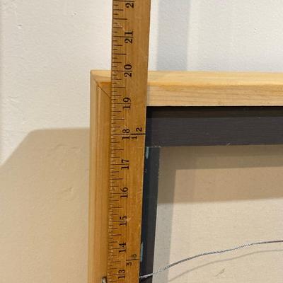 LOT 75: Framed Black and White Joe DiMaggio "Sliding into Third" (New York Yankees) Wall Hanging