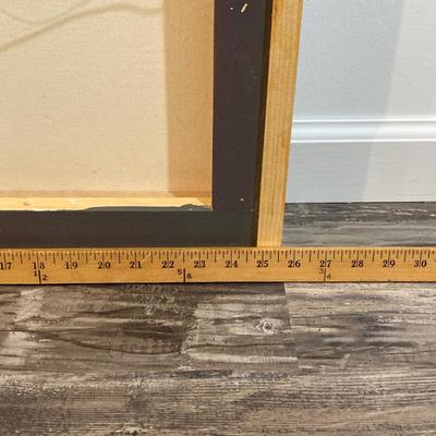 LOT 75: Framed Black and White Joe DiMaggio "Sliding into Third" (New York Yankees) Wall Hanging