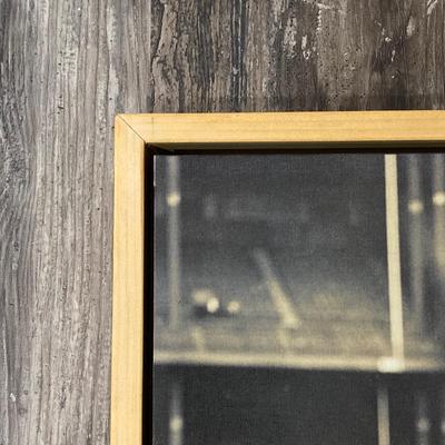 LOT 75: Framed Black and White Joe DiMaggio "Sliding into Third" (New York Yankees) Wall Hanging