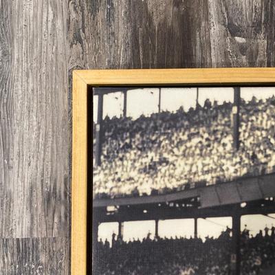 LOT 76: Joe DiMaggio (New York Yankees) Black and White Framed Wall Hanging