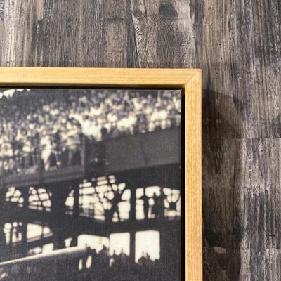 LOT 76: Joe DiMaggio (New York Yankees) Black and White Framed Wall Hanging