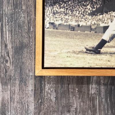 LOT 76: Joe DiMaggio (New York Yankees) Black and White Framed Wall Hanging