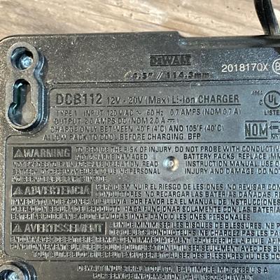 LOT 80: Cordless DeWalt Tool Collection with Storage Bag - Drill / Driver DCD771, Battery, Charger DCB112 and Drywall Screwgun DCF620