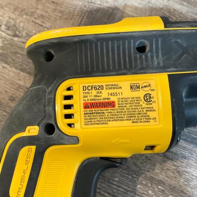 LOT 80: Cordless DeWalt Tool Collection with Storage Bag - Drill / Driver DCD771, Battery, Charger DCB112 and Drywall Screwgun DCF620