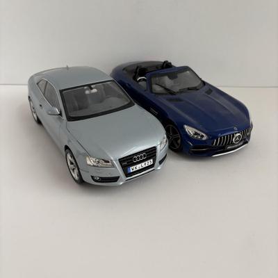 LOT 84: Norev Die Cast Metal Cars: Mercedes-AMG GT & Audi A5 Coupe, Scale 1/18