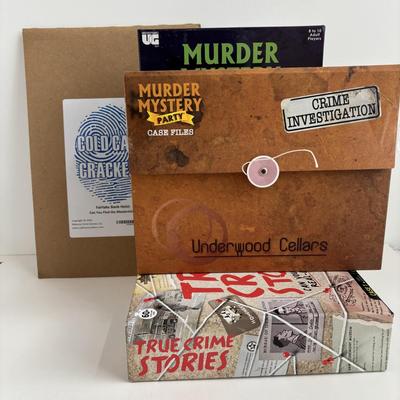 LOT 87: Murder Mystery Games, True Crime Stories Game & Unopened Cold Case Cracked Game