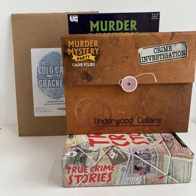 LOT 87: Murder Mystery Games, True Crime Stories Game & Unopened Cold Case Cracked Game