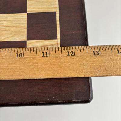 LOT 88: Glass Chess Set & Wooden Game Center