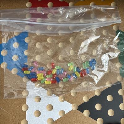 LOT 88: Glass Chess Set & Wooden Game Center