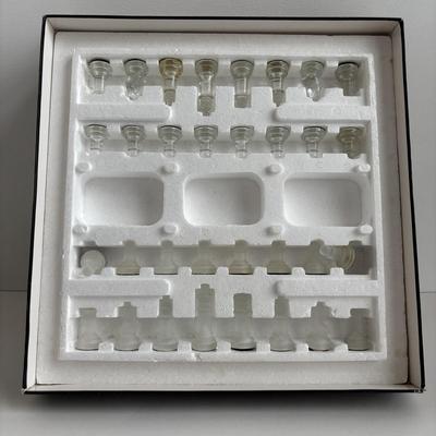 LOT 88: Glass Chess Set & Wooden Game Center