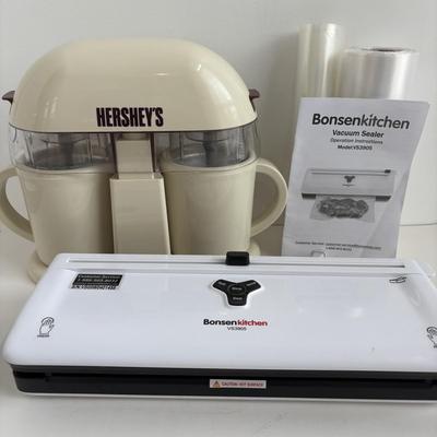 LOT 90: Bonsen Kitchen Vacuum Sealer & Hershey Ice Cream Maker