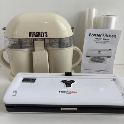 LOT 90: Bonsen Kitchen Vacuum Sealer & Hershey Ice Cream Maker