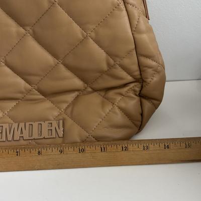 LOT 93: Ladies Purse Collection: Steve Madden Quilted Hobo, Faux Croc Embossed Leather Hobo & Faux Black Leather w/Gold Tone Hardware