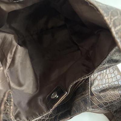 LOT 93: Ladies Purse Collection: Steve Madden Quilted Hobo, Faux Croc Embossed Leather Hobo & Faux Black Leather w/Gold Tone Hardware