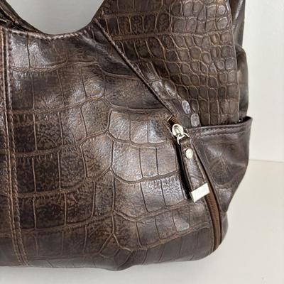 LOT 93: Ladies Purse Collection: Steve Madden Quilted Hobo, Faux Croc Embossed Leather Hobo & Faux Black Leather w/Gold Tone Hardware