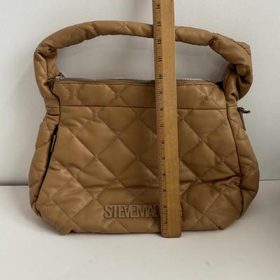 LOT 93: Ladies Purse Collection: Steve Madden Quilted Hobo, Faux Croc Embossed Leather Hobo & Faux Black Leather w/Gold Tone Hardware