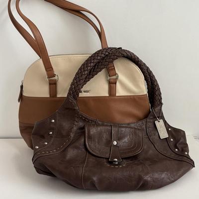 LOT 94: Levi's Hobo Bucket Purse & Nine West Two-Tone Tote Purse