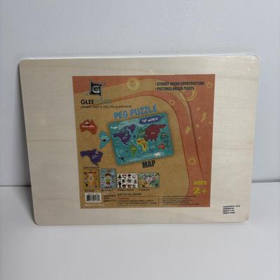 LOT 96: NIP Gleeporte Wooden Peg Puzzle & Play 22 Sorting Cube, Meffert's Gear Ball 3D Mechanical Puzzle, Cheerios Bilingual...