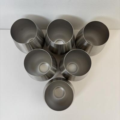 LOT 97: Stainless Steel Stemless Wine Tumblers & Pier One Wine Goblets, Oenophilia Wine Tags, Taster Place 24 Aromas of Red Wine Kit...