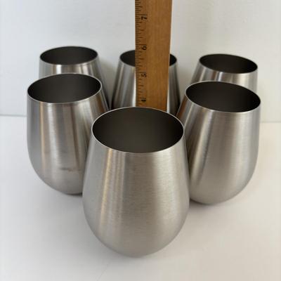 LOT 97: Stainless Steel Stemless Wine Tumblers & Pier One Wine Goblets, Oenophilia Wine Tags, Taster Place 24 Aromas of Red Wine Kit...
