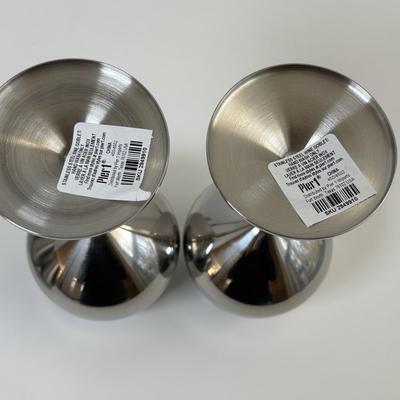 LOT 97: Stainless Steel Stemless Wine Tumblers & Pier One Wine Goblets, Oenophilia Wine Tags, Taster Place 24 Aromas of Red Wine Kit...