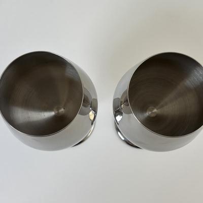 LOT 97: Stainless Steel Stemless Wine Tumblers & Pier One Wine Goblets, Oenophilia Wine Tags, Taster Place 24 Aromas of Red Wine Kit...