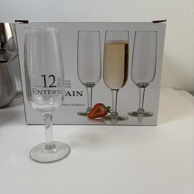 LOT 97: Stainless Steel Stemless Wine Tumblers & Pier One Wine Goblets, Oenophilia Wine Tags, Taster Place 24 Aromas of Red Wine Kit...