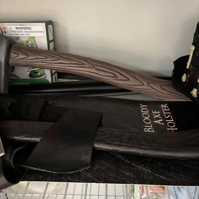 LOT 98: Closet Cleanout: Halloween Costumes & Accessories, Jimmy Fallon Hashtag Costume, NIP, Faux Poinsettas