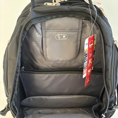 LOT 100: Blue & Black Swiss Gear Scan Smart Laptop Backpack New w/Tags