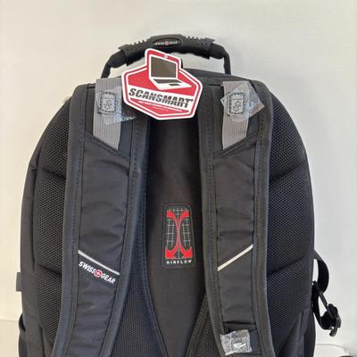 LOT 100: Blue & Black Swiss Gear Scan Smart Laptop Backpack New w/Tags