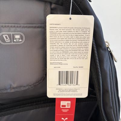 LOT 100: Blue & Black Swiss Gear Scan Smart Laptop Backpack New w/Tags
