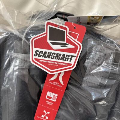 LOT 101: NIP Black Swiss Gear Scan Smart Laptop Backpack