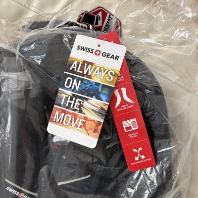 LOT 101: NIP Black Swiss Gear Scan Smart Laptop Backpack