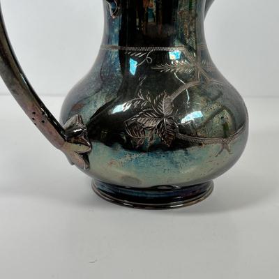 LOT 105: Vintage Silver-Plated Tea/Coffee Pots, Whimsical Glass along with a Fortnum & Mason 100% Plastic Free Jute/Cotton Bag