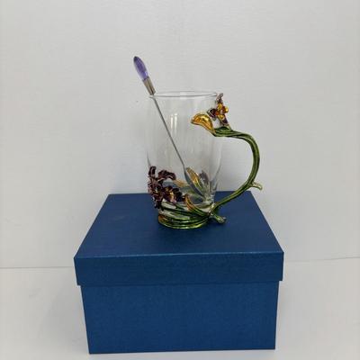 LOT 105: Vintage Silver-Plated Tea/Coffee Pots, Whimsical Glass along with a Fortnum & Mason 100% Plastic Free Jute/Cotton Bag