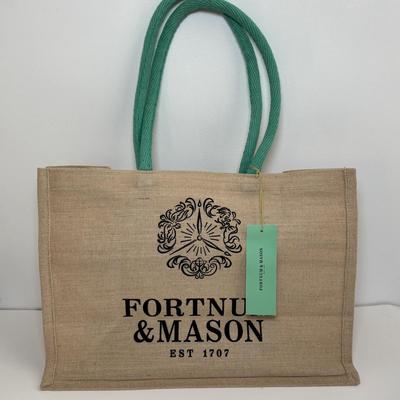 LOT 105: Vintage Silver-Plated Tea/Coffee Pots, Whimsical Glass along with a Fortnum & Mason 100% Plastic Free Jute/Cotton Bag