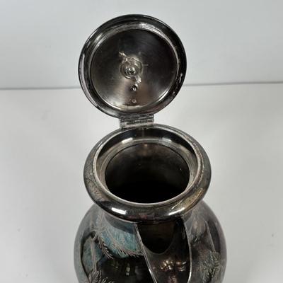 LOT 105: Vintage Silver-Plated Tea/Coffee Pots, Whimsical Glass along with a Fortnum & Mason 100% Plastic Free Jute/Cotton Bag