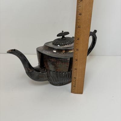 LOT 105: Vintage Silver-Plated Tea/Coffee Pots, Whimsical Glass along with a Fortnum & Mason 100% Plastic Free Jute/Cotton Bag