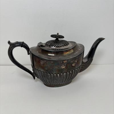 LOT 105: Vintage Silver-Plated Tea/Coffee Pots, Whimsical Glass along with a Fortnum & Mason 100% Plastic Free Jute/Cotton Bag