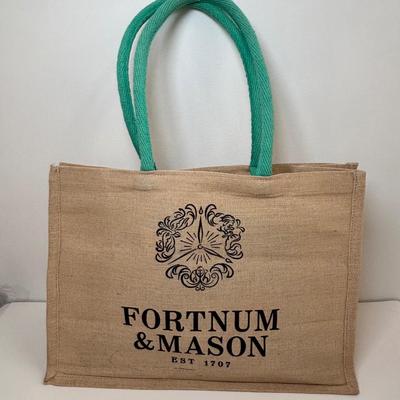 LOT 105: Vintage Silver-Plated Tea/Coffee Pots, Whimsical Glass along with a Fortnum & Mason 100% Plastic Free Jute/Cotton Bag