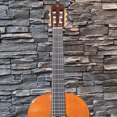 LOT 109: Yamaha CG182C Cedar Top Classical Acoustic Guitar with Stagg Guitar Case & Capo