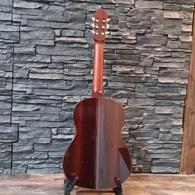 LOT 109: Yamaha CG182C Cedar Top Classical Acoustic Guitar with Stagg Guitar Case & Capo