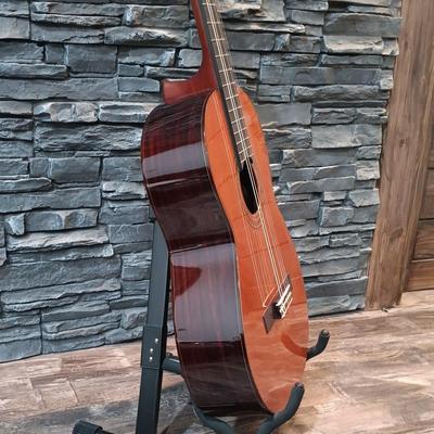 LOT 109: Yamaha CG182C Cedar Top Classical Acoustic Guitar with Stagg Guitar Case & Capo